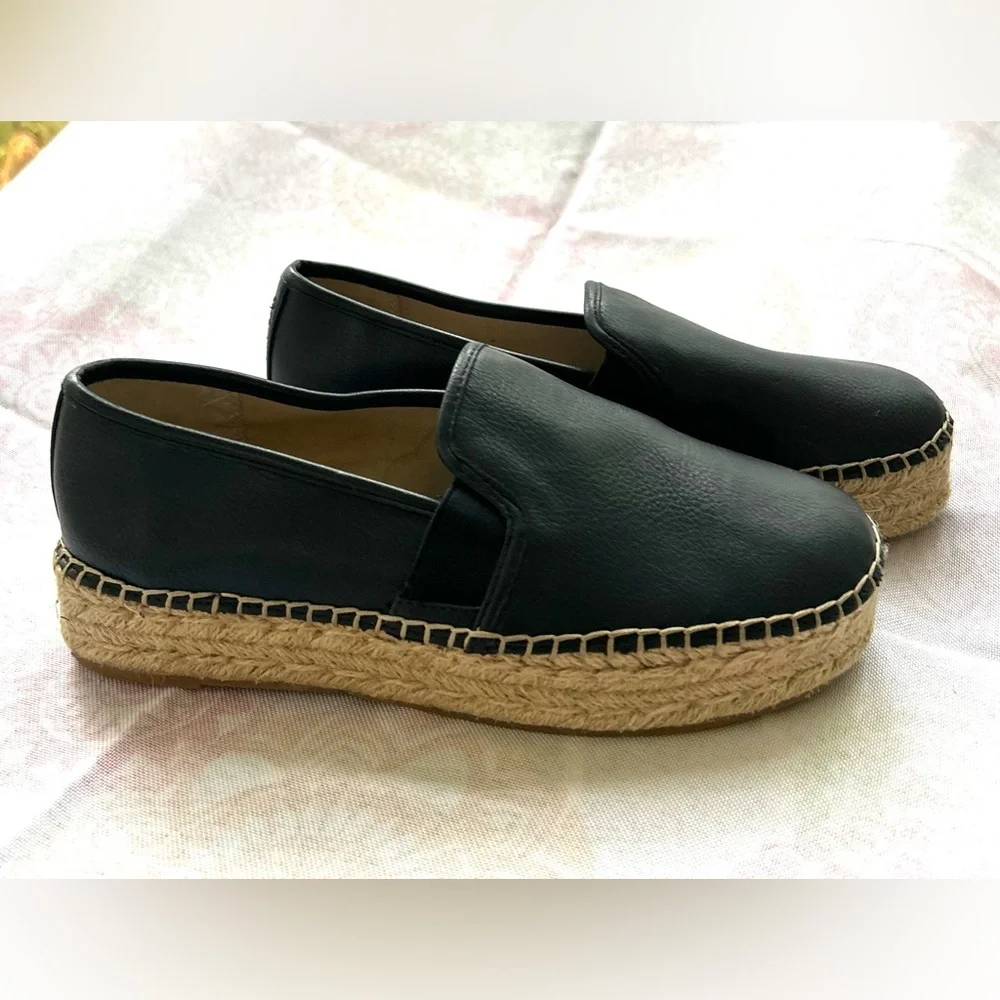 Circus by Sam Edelman Cora Navy Blue Size 7.5 Espadrille Leather Platform